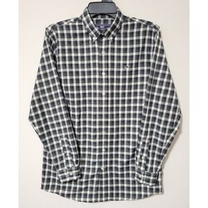 Vineyard Vines Button Down Whale Shirt Mens XL Blue White Check Performance